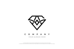 Brief wie oder sa Diamant Logo Design vektor
