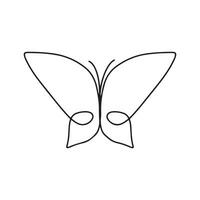 Schmetterling Linie Kunst. einfach minimal Schmetterling Linie tätowieren Symbol Logo vektor