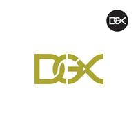 Brief dgx Monogramm Logo Design vektor