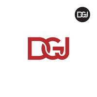 Brief dgj Monogramm Logo Design vektor