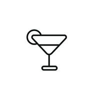 Cocktail Linie Symbol isoliert auf Weiß Hintergrund vektor