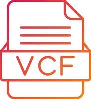 vcf fil formatera ikon vektor