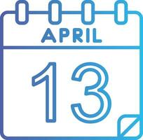 13 April Vektor Symbol