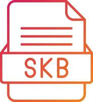 skb fil formatera ikon vektor