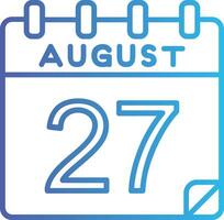 27 augusti vektor ikon