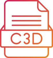 c3d Datei Format Symbol vektor