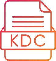 kdc fil formatera ikon vektor