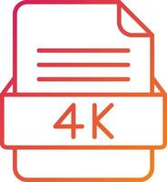 4k Datei Format Symbol vektor