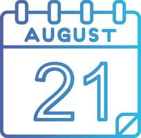 21 augusti vektor ikon