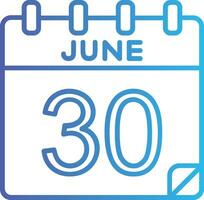30 Juni Vektor Symbol