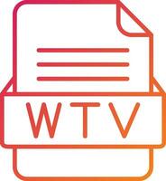 wtv fil formatera ikon vektor