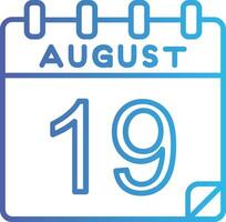 19 August Vektor Symbol