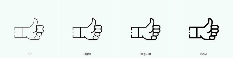 Erfolg Symbol. dünn, Licht, regulär und Fett gedruckt Stil Design isoliert auf Weiß Hintergrund vektor