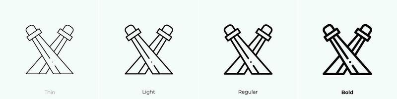 Scheinwerfer Symbol. dünn, Licht, regulär und Fett gedruckt Stil Design isoliert auf Weiß Hintergrund vektor