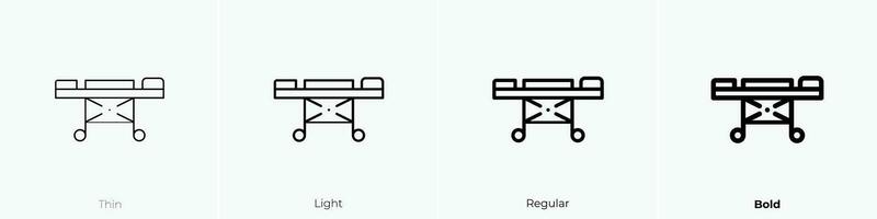 bår ikon. tunn, ljus, regelbunden och djärv stil design isolerat på vit bakgrund vektor