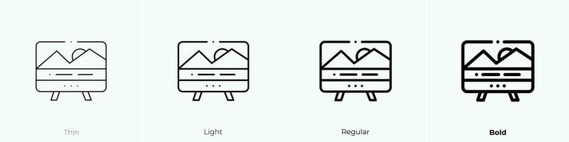 Untertitel Symbol. dünn, Licht, regulär und Fett gedruckt Stil Design isoliert auf Weiß Hintergrund vektor