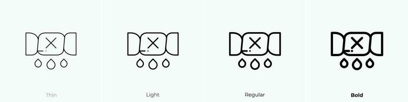 drücken Symbol. dünn, Licht, regulär und Fett gedruckt Stil Design isoliert auf Weiß Hintergrund vektor