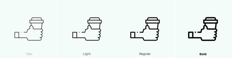 nehmen Weg Symbol. dünn, Licht, regulär und Fett gedruckt Stil Design isoliert auf Weiß Hintergrund vektor