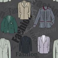 Mode Tuch nahtlose Muster. Männerkleidung und Accessoires. Einzelhandel Fliese Kleid Verkauf Hintergrund vektor