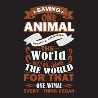 internationell djur- dag t- skjorta design, värld djur- dag oktober 4, spara de värld djur, grafik t-shirt, djur- älskare t-shirt design, tiger dag. vektor