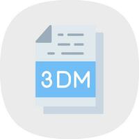 3dm fil förlängning vektor ikon design