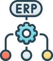 Farbe Symbol zum erp vektor