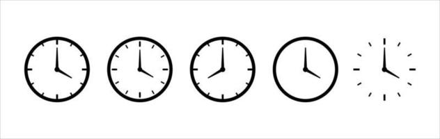 Uhr-Logo-Symbol, Uhr-Vektor vektor
