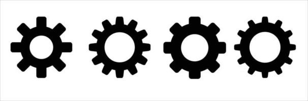 Zahnrad-Icon-Set, Zahnrad-Symbole-Logo, Zahnrad-Vektoren, vektor