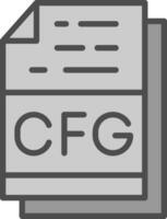 cfg Datei Format Vektor Symbol Design