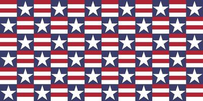 Blau Sterne und rot und Weiß Streifen USA Flagge nahtlos Muster vektor