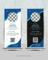 kreatives Roll-up-Banner-Design vektor