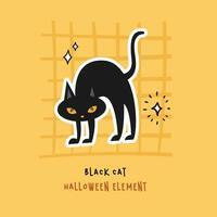 Halloween schwarz Katze Illustration vektor