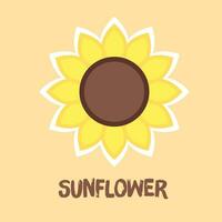 Sonnenblume Logo Vektor eben Design