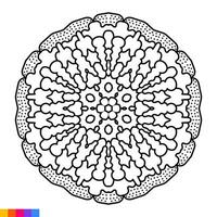 mandala konst för färg bok. rena dekorativ runda prydnad. orientalisk mönster, vektor illustration färg bok sida. cirkulär mönster i form av mandala för henna, mehndi, tatuering, dekoration.