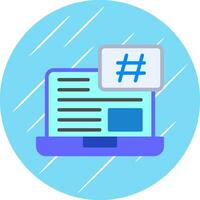 Hashtag-Vektor-Icon-Design vektor