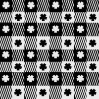 svart och vit tyg mönster, olika stilar vektor