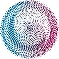 punkt cmyk svart lutning symbol logotyp cirkulär form spiral halvton cirkel runda abstrakt cirkel vektor