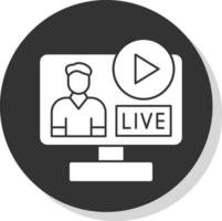 Live-Streaming-Vektor-Icon-Design vektor