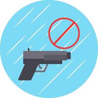 pistol förbjuda vektor ikon design