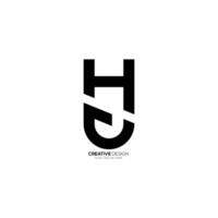 Brief h c d modern einzigartig kreativ gestalten Alphabet Monogramm Typografie Logo vektor