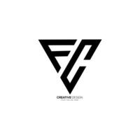brev fc eller jfr första kreativ linje konst geometrisk modern abstrakt monogram logotyp vektor