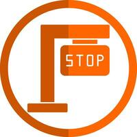 Stop-Schild-Vektor-Icon-Design vektor