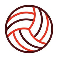 Volleyball Vektor dick Linie zwei Farbe Symbole zum persönlich und kommerziell verwenden.