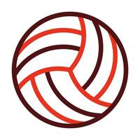 volleyboll vektor tjock linje två Färg ikoner för personlig och kommersiell använda sig av.