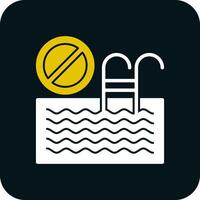 Schwimmen Schwimmbad Verbot Vektor Symbol Design