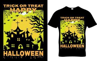 Vektor Halloween unheimlich Kürbis Nacht T-Shirt Design