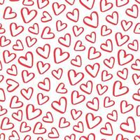 Liebe Herz wiederholen Muster Design Vektor Hintergrund, Herz gestalten mit ein rot Gliederung auf ein transparent Hintergrund