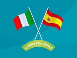 Italien vs Spanien Match Vector Illustration Fußballmeisterschaft 2020