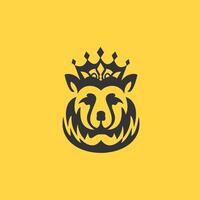 Logo Design von ein Bär König vektor