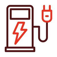 elektrisch aufladen Vektor dick Linie zwei Farbe Symbole zum persönlich und kommerziell verwenden.